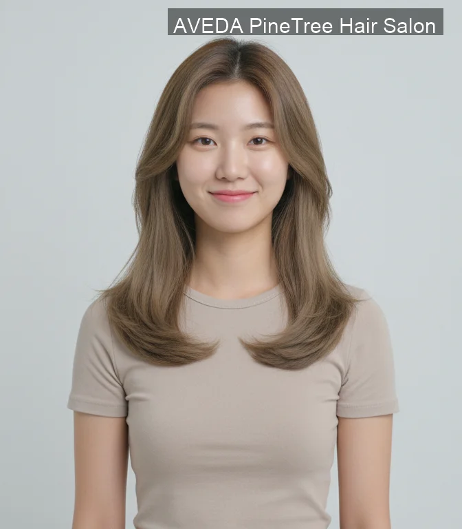 레이어드컷 시술 결과 - 파인트리헤어살롱